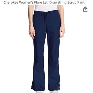 Cherokee Navy scrub flare pants nursing